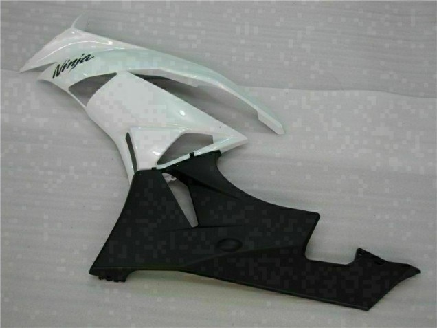 Blanco Negro Kits ABS Carenado Motocicleta Kawasaki ZX6R 09-12