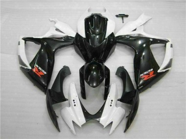 Blanco Negro Kits ABS Carenado Motocicleta Suzuki GSXR 600 / 750 K6 06-07