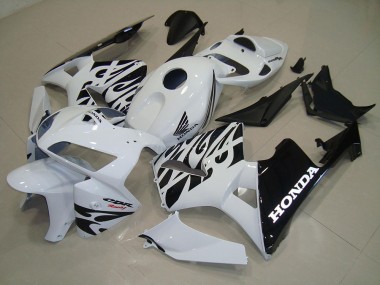 Blanco Negro Kits Completo Carenado Moto ABS Honda CBR 600 RR 05-06