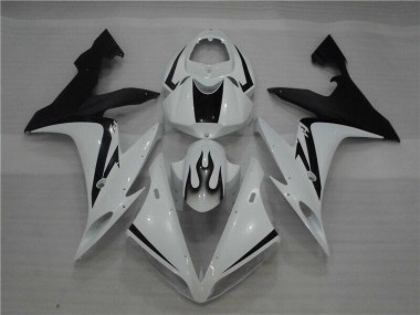 Blanco Negro Llama Carenado Moto Yamaha R1 04-06