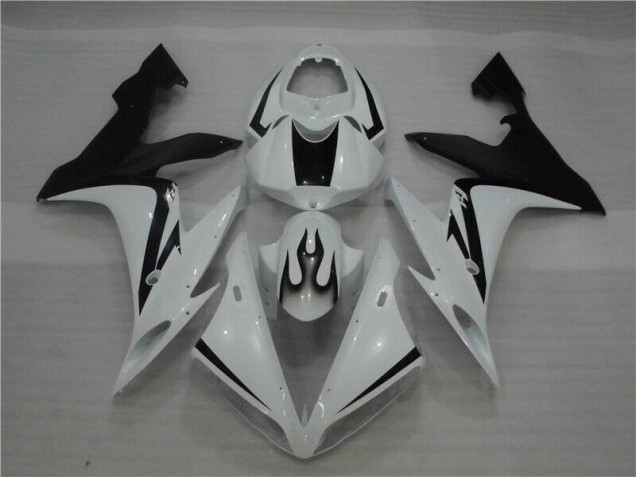 Blanco Negro Llama Carenado Moto Yamaha R1 04-06