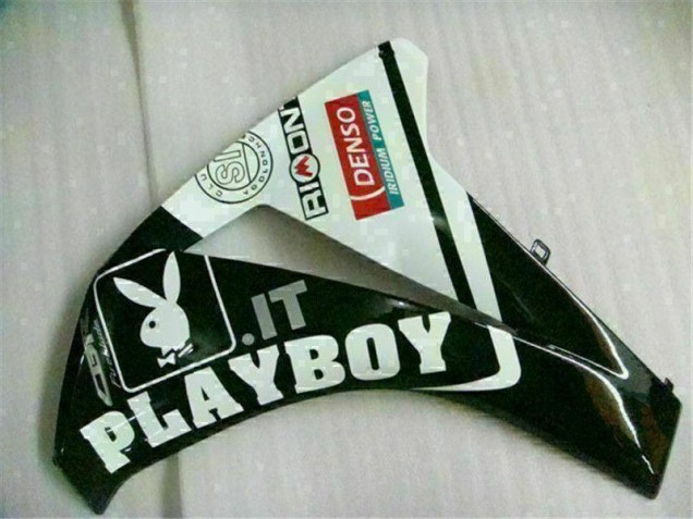Blanco Negro Playboy ABS Carenado Motocicleta Honda CBR 1000 RR 08-11 Blanco Negro Playboy ABS Carenado Motocicleta Honda CBR 1000 RR 08-11