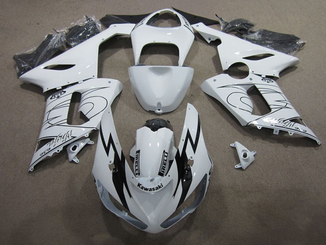 Blanco Ninja 636 Carenado Moto Kawasaki ZX6R 05-06