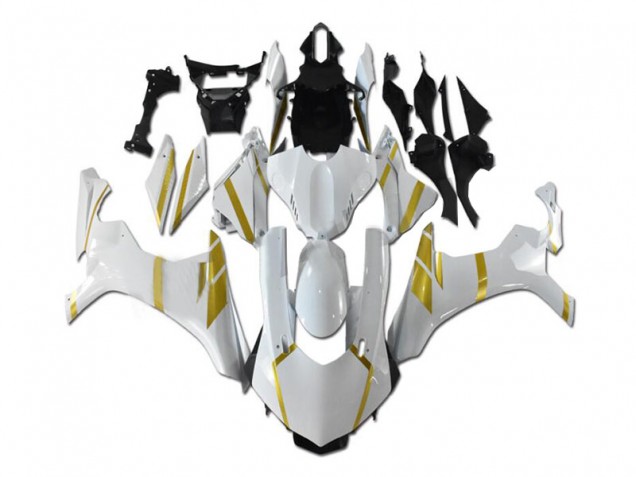 Blanco Oro Carenado Moto Yamaha R1 15-19