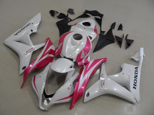 Blanco Perla con Rosa Carenado Moto Honda CBR 600 RR 07-08