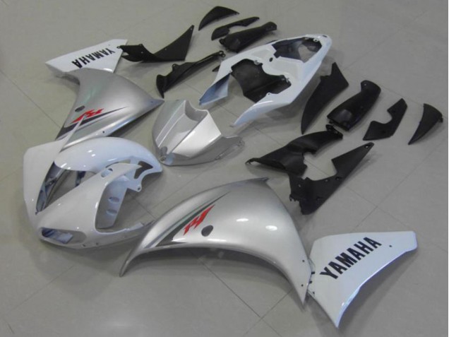 Blanco Plata Carenado Moto Yamaha R1 12-14 Blanco Plata Carenado Moto Yamaha R1 12-14