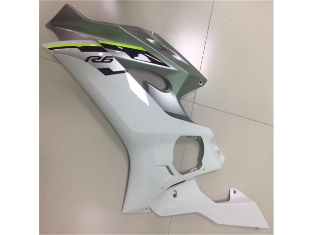 Blanco Plata Carenado Moto Yamaha R6 17-23 Blanco Plata Carenado Moto Yamaha R6 17-23