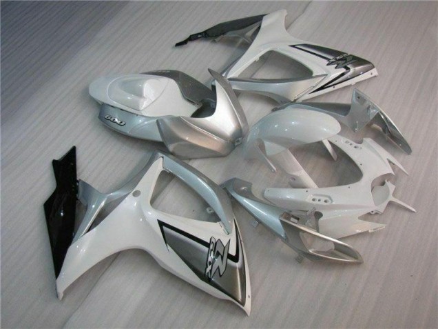 Blanco Plata Kit Completo Carenado Moto Suzuki GSXR 600 / 750 K6 06-07 Blanco Plata Kit Completo Carenado Moto Suzuki GSXR 600 / 750 K6 06-07
