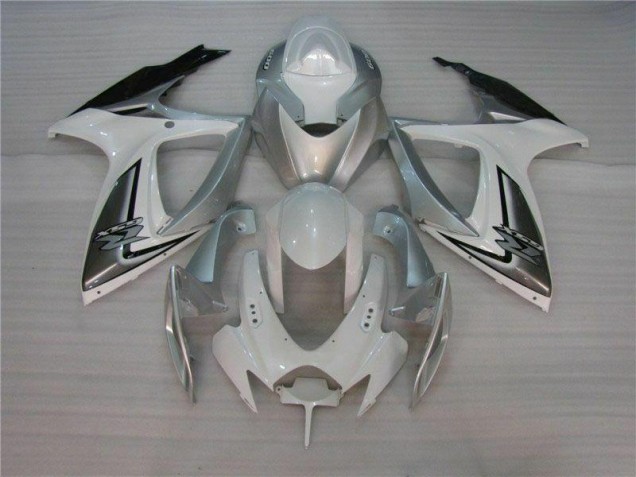 Blanco Plata Kit Completo Carenado Moto Suzuki GSXR 600 / 750 K6 06-07 Blanco Plata Kit Completo Carenado Moto Suzuki GSXR 600 / 750 K6 06-07