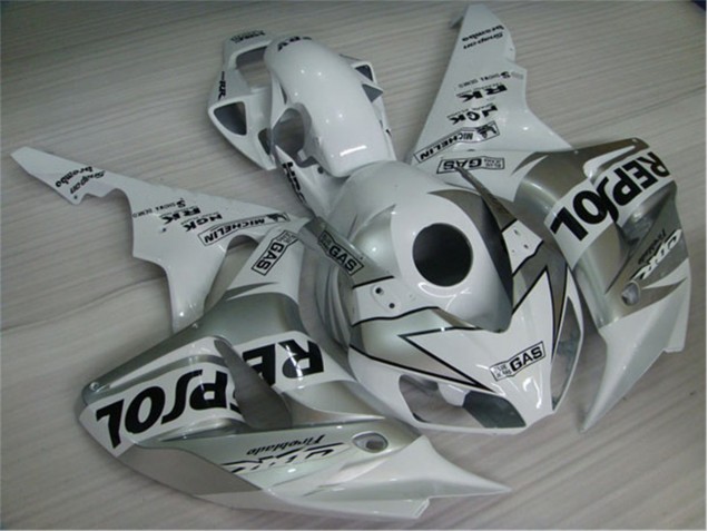 Blanco Plata Negro Repsol Moto Plástico Honda CBR 1000 RR 04-05 Blanco Plata Negro Repsol Moto Plástico Honda CBR 1000 RR 04-05