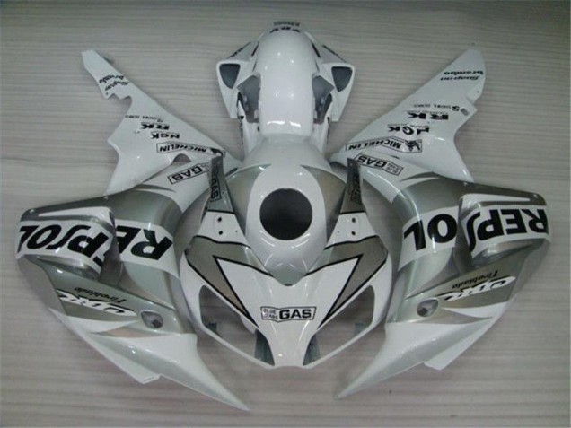 Blanco Plata Negro Repsol Moto Plástico Honda CBR 1000 RR 04-05 Blanco Plata Negro Repsol Moto Plástico Honda CBR 1000 RR 04-05