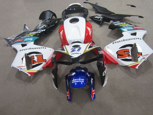 Blanco Rojo Azul Carenado Moto Honda CBR 600 RR 07-08 Blanco Rojo Azul Carenado Moto Honda CBR 600 RR 07-08