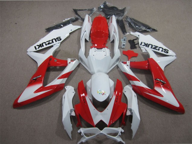 Blanco Rojo Carenado Moto Suzuki GSXR 600 K8 08-10