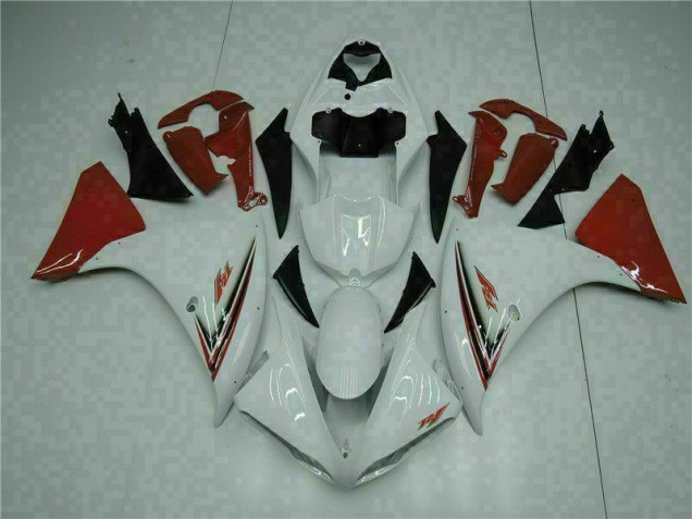 Blanco Rojo Carenado Moto Yamaha R1 09-11