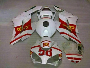 Blanco Rojo Kits Completo Carenado Moto ABS Honda CBR 1000 RR 04-05