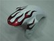 Blanco Rojo Llama Carenado Moto Yamaha R1 04-06