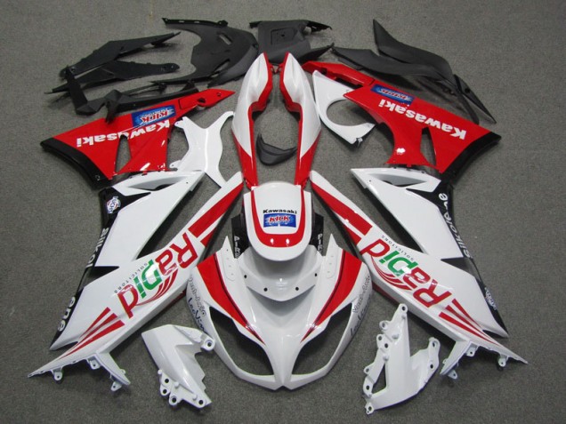 Blanco Rojo Rapid Carenado Moto Kawasaki ZX6R 09-12 Blanco Rojo Rapid Carenado Moto Kawasaki ZX6R 09-12