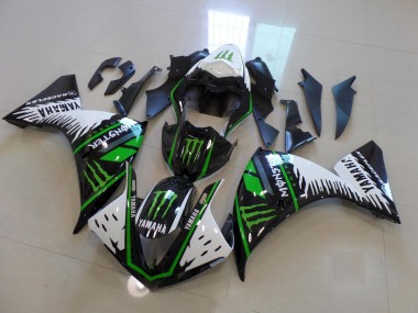 Blanco Verde Big Monster Carenado Moto Yamaha R1 09-11