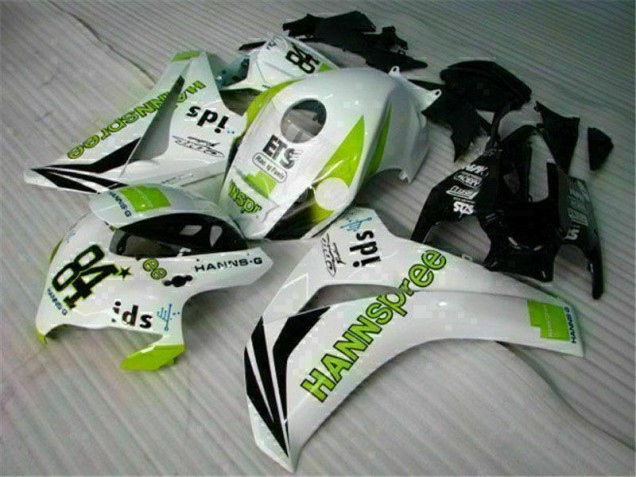 Blanco Verde Hannspree 84 Carenado Moto Honda CBR 1000 RR 08-11 Blanco Verde Hannspree 84 Carenado Moto Honda CBR 1000 RR 08-11