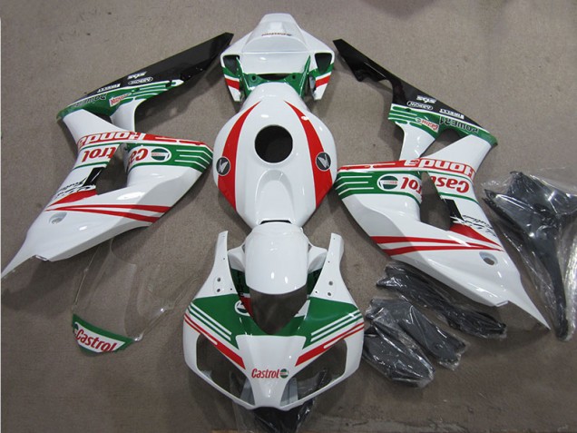 Blanco Verde Rojo Castrol Carenado Moto Honda CBR 1000 RR 06-07 Blanco Verde Rojo Castrol Carenado Moto Honda CBR 1000 RR 06-07
