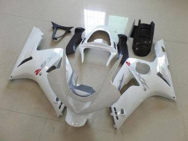 Blanco con Plata Calcomanías Carenado Moto Kawasaki ZX6R 03-04