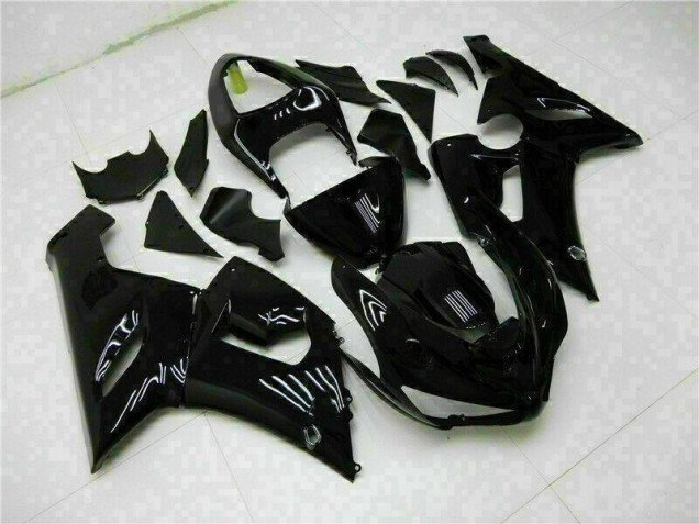 Brillante Negro Carenado Moto Kawasaki ZX6R 05-06