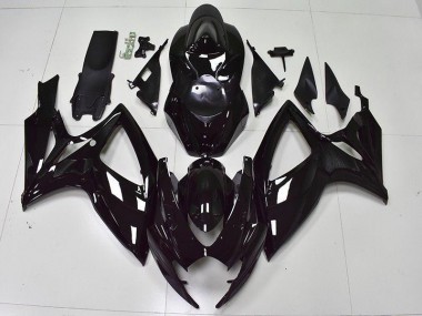 Brillante Negro Carenado Moto Suzuki GSXR 600 / 750 K6 06-07