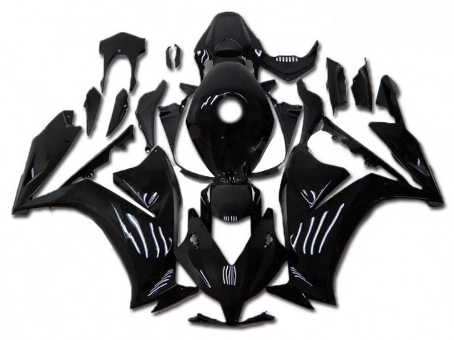 Brillante Negro Carenado & Plástico Moto Honda CBR 1000 RR 12-16 Brillante Negro Carenado & Plástico Moto Honda CBR 1000 RR 12-16