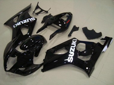 Brillante Negro Kit ABS Carenado Motocicleta Suzuki GSXR 1000 K3 03-04