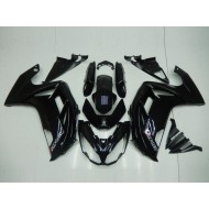 Brillante Negro Kits Completo Carenado Moto ABS Kawasaki EX650 12-16