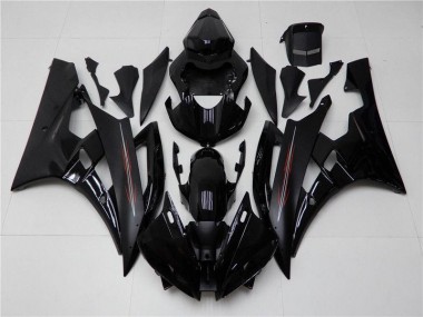 Brillante Negro Mate Carenado Moto Yamaha R6 06-07