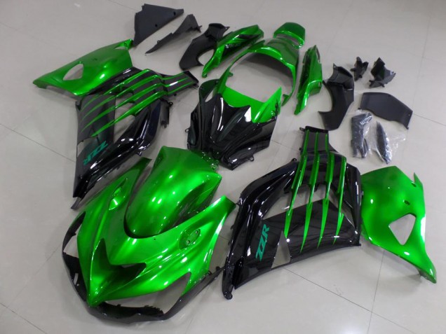 Caramelo Verde & Negro Carenado Moto Kawasaki ZX14R ZZR 1400 12-21 Caramelo Verde & Negro Carenado Moto Kawasaki ZX14R ZZR 1400 12-21