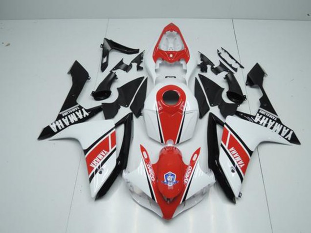 Fábrica Rojo Blanco Carenado Moto Yamaha R1 07-08