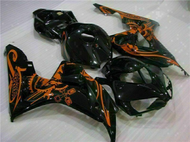 Marrón Negro Carenado Moto Honda CBR 1000 RR 06-07 Marrón Negro Carenado Moto Honda CBR 1000 RR 06-07