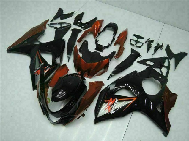 Marrón Negro Kit Completo Carenado Moto Suzuki GSXR 1000 K9 09-16 Marrón Negro Kit Completo Carenado Moto Suzuki GSXR 1000 K9 09-16