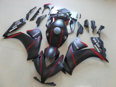 Mate Bladk con Rojo Raya Carenado Moto Honda CBR 1000 RR 12-16