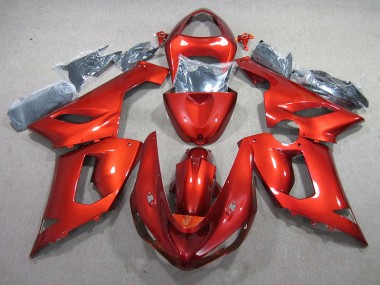 Naranja Inyección Kits Carenado Moto Kawasaki ZX6R 05-06