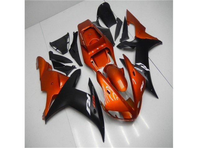 Naranja Negro Carenado Moto Yamaha R1 02-03 Naranja Negro Carenado Moto Yamaha R1 02-03