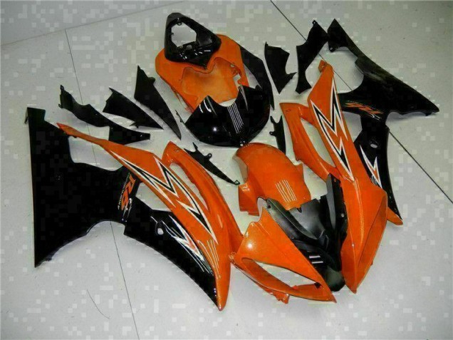 Naranja Negro Carenado Moto Yamaha R6 08-16 Naranja Negro Carenado Moto Yamaha R6 08-16