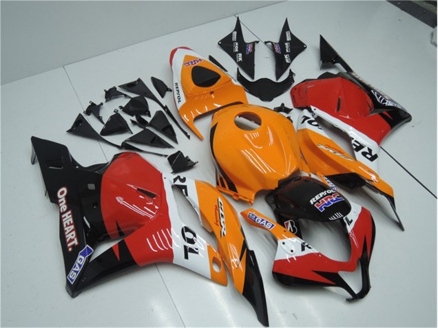 Naranja Rojo Negro Repsol Carenado Moto Honda CBR 600 RR 09-12 Naranja Rojo Negro Repsol Carenado Moto Honda CBR 600 RR 09-12