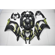 Negro Amarillo Equipo de Carreras Ninja Carenado Moto Kawasaki ZX10R 16-19