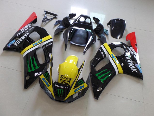 Negro Amarillo Monster Carenado Moto Yamaha R6 98-02 Negro Amarillo Monster Carenado Moto Yamaha R6 98-02