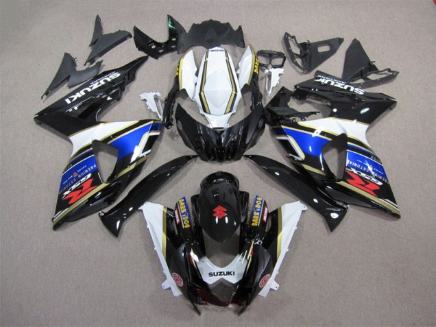 Negro Azul Blanco Oscuro Dog Carenado Moto Suzuki GSXR 1000 K9 09-16 Negro Azul Blanco Oscuro Dog Carenado Moto Suzuki GSXR 1000 K9 09-16
