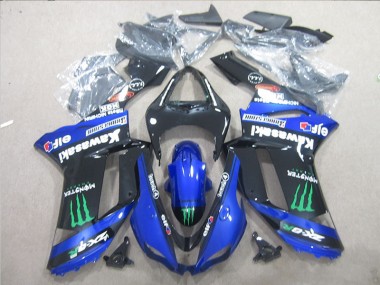 Negro Azul Verde Monster ABS Moto Plástica Kawasaki ZX6R 07-08