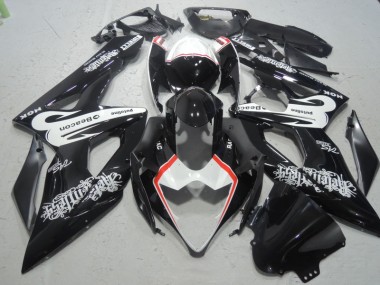 Negro Blanco Beacon Carenado Moto Suzuki GSXR 1000 K5 05-06