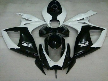 Negro Blanco Carenado Moto Suzuki GSXR 600 / 750 K6 06-07