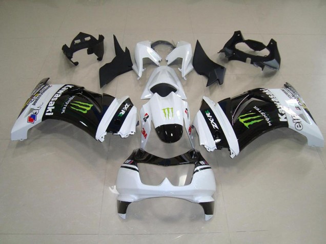 Negro Blanco Monster Kit Carenado ABS Completo Kawasaki ZX 250R 08-12