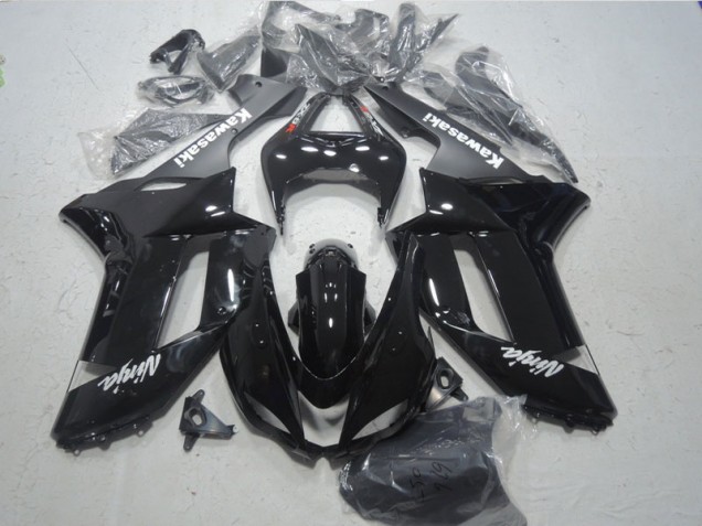 Negro Blanco Ninja Carenado Moto Kawasaki ZX6R 07-08 Negro Blanco Ninja Carenado Moto Kawasaki ZX6R 07-08
