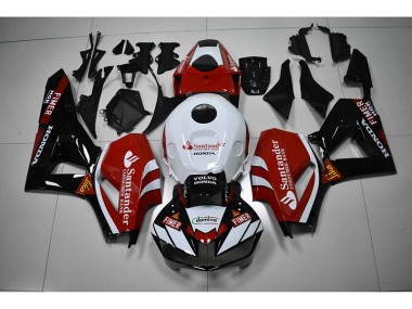 Negro Blanco Rojo Santander Carenado Moto Honda CBR 1000 RR 12-16