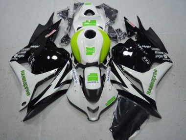 Negro Blanco Verde Hannspree ABS Kits Carenado Moto Honda CBR 600 RR 09-12